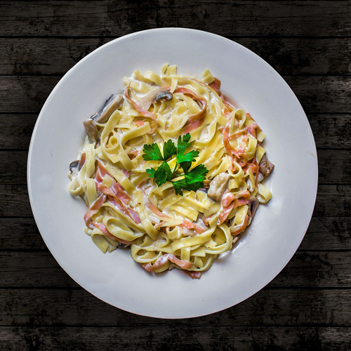 Bacon Philly Tagliatelle